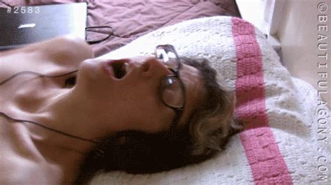 Beautiful agony orgasm face redhead